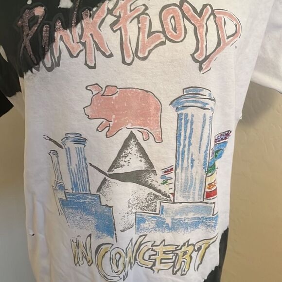 Pink Floyd Heavily Distressed Ripped Holes Graphic Shirt - Picture 4 of 9